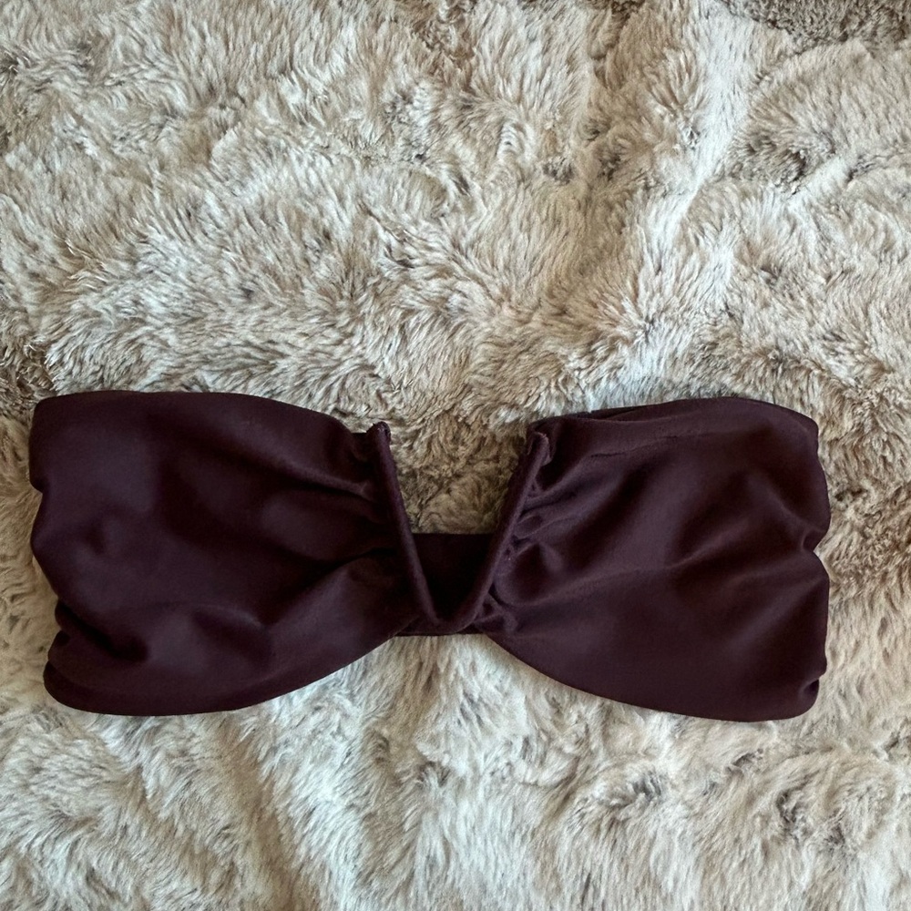 Mikoh Rich burgundy-brown Bandeau Top M